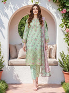 3 Piece Lawn Suit- Embroidered (Unstitched)