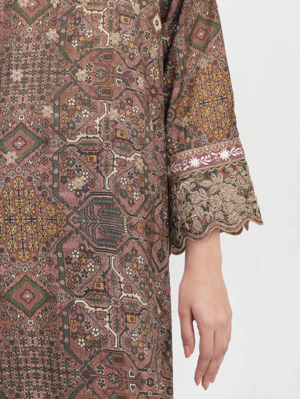 3 Piece Lawn Slub Suit-Embroidered (Unstitched)