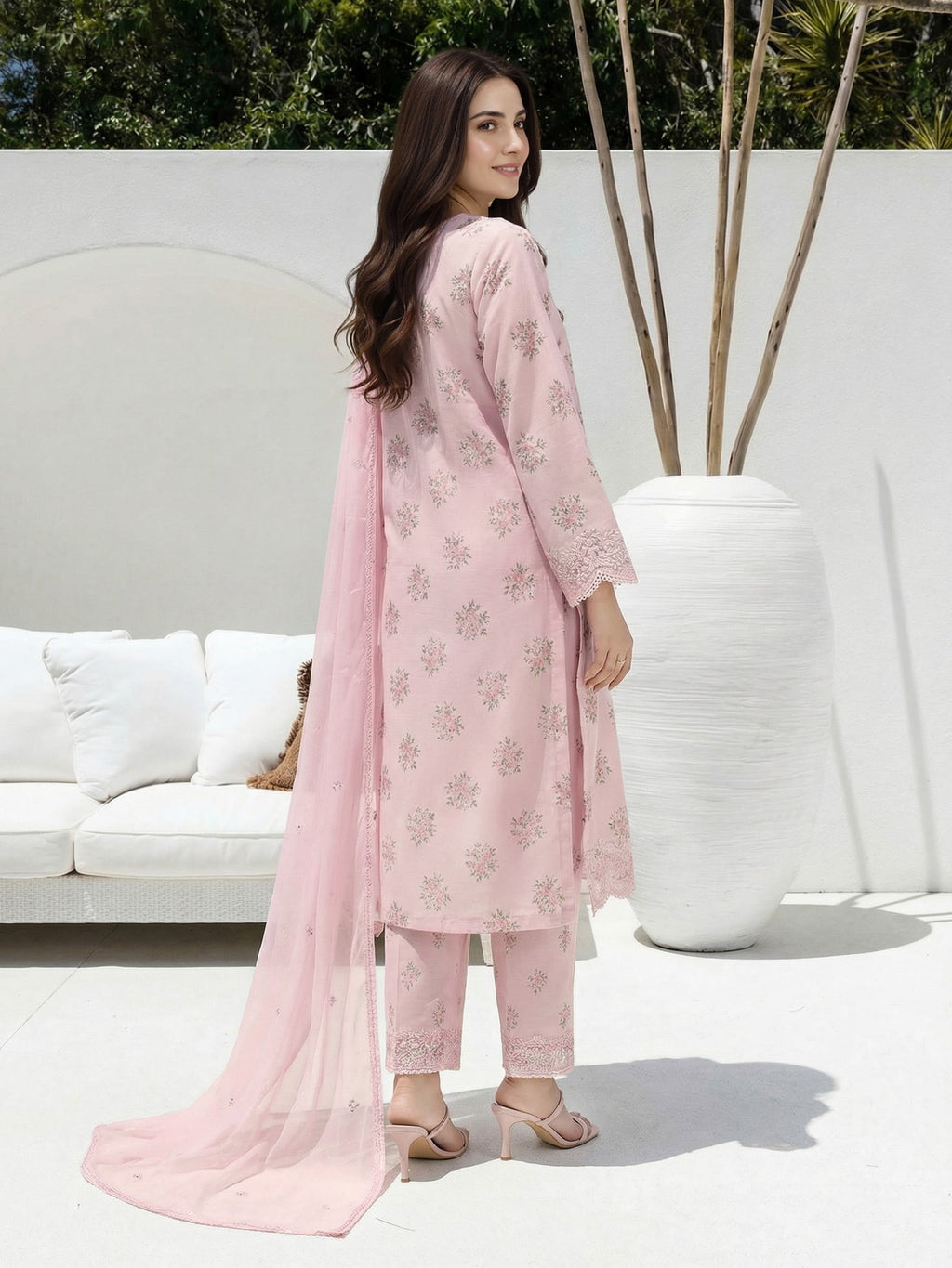 3 Piece Lawn Suit- Embroidered (Unstitched)