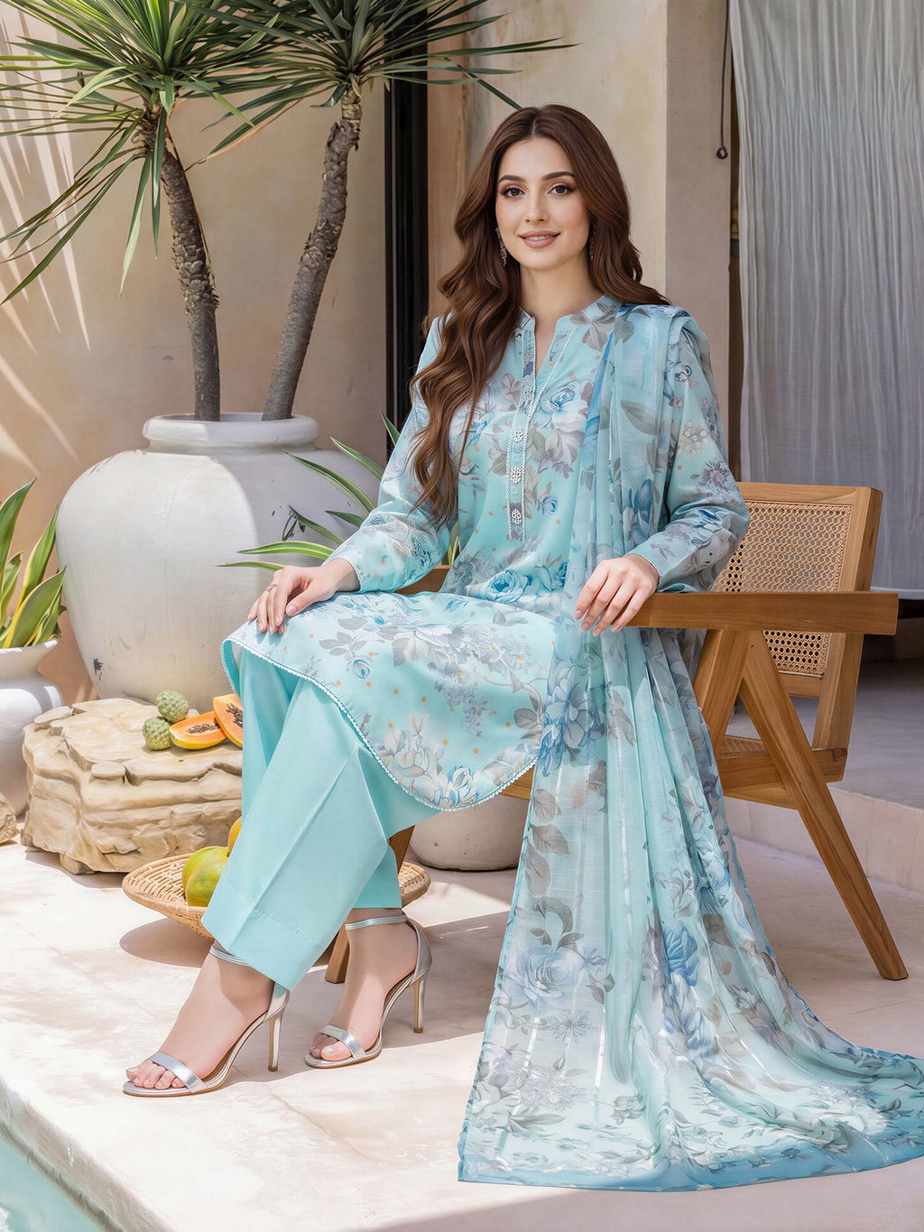 3 Piece Lawn Suit (Unstitched)