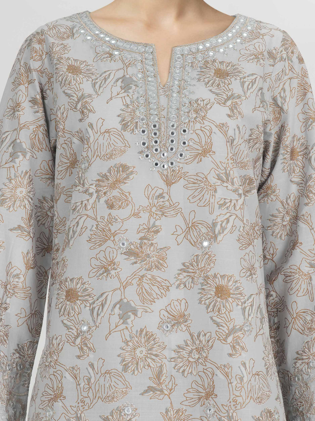 3 Piece Lawn Slub Suit- Embroidered (Unstitched)