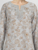 3 Piece Lawn Slub Suit- Embroidered (Unstitched)