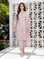 3 Piece Lawn Slub Suit- Embroidered (Unstitched)