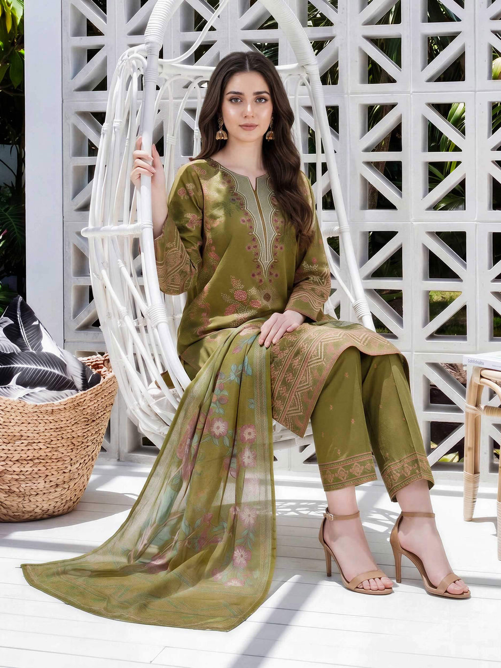 3 Piece Lawn Suit- Embroidered (Unstitched)