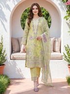 3 Piece Lawn Suit- Embroidered (Unstitched)