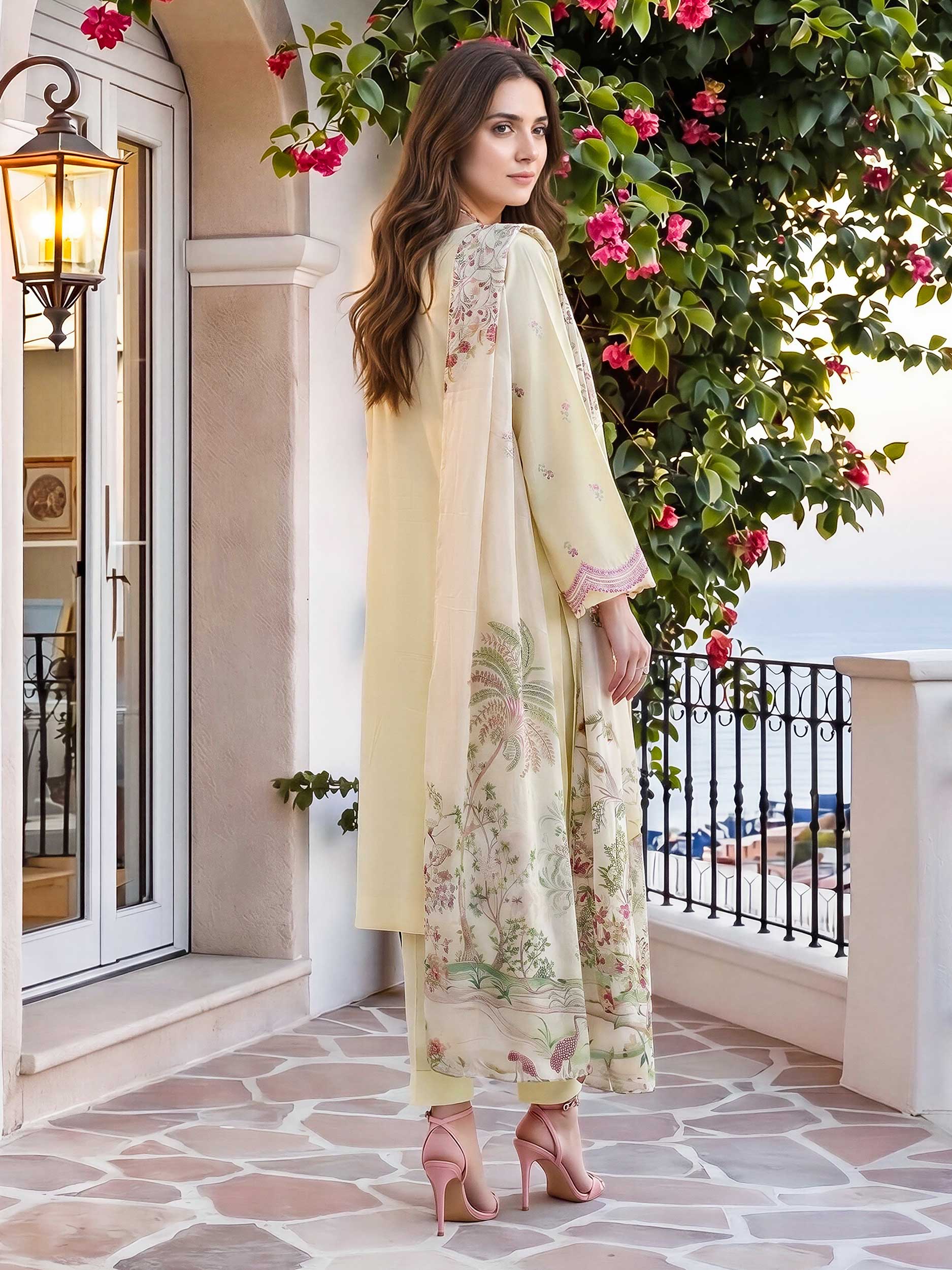 3 Piece Lawn Suit- Embroidered (Unstitched)
