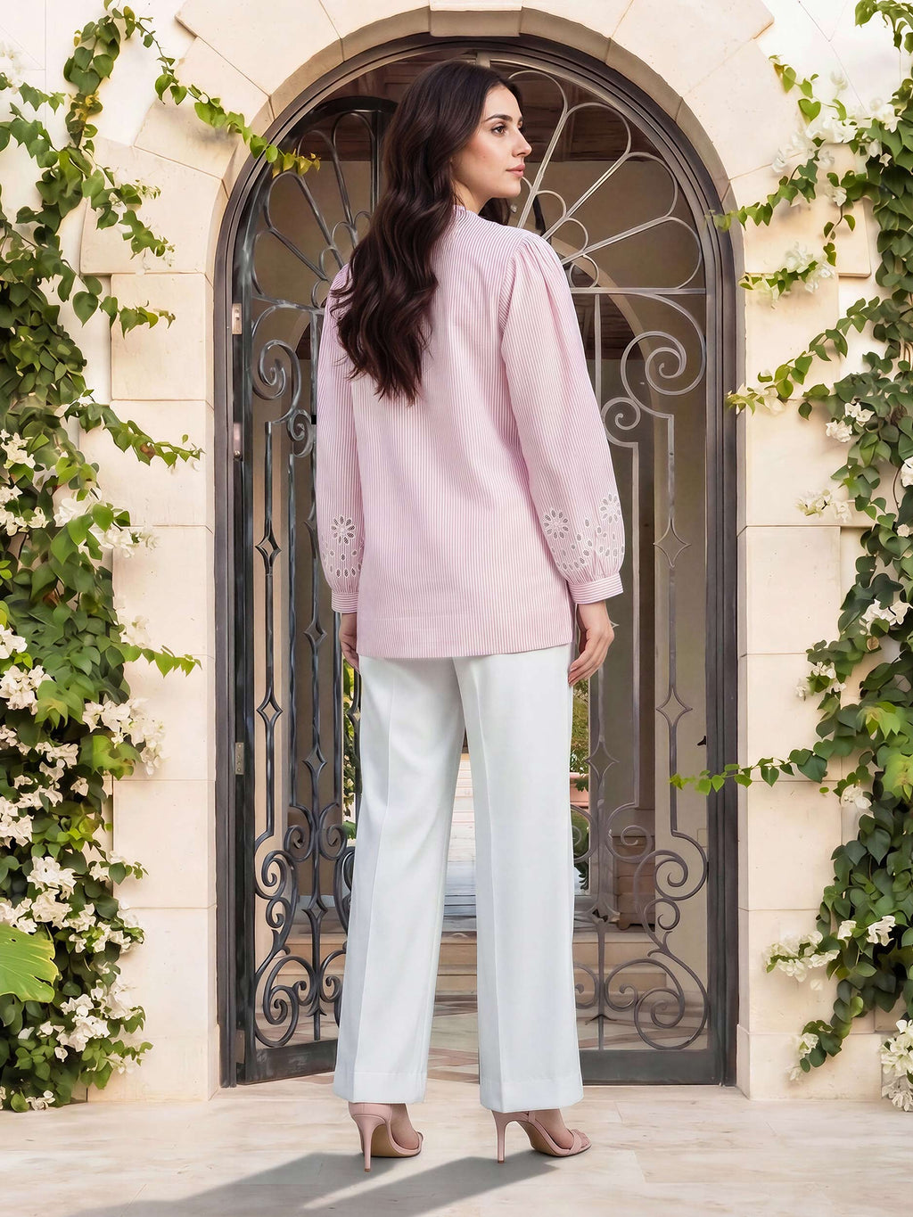 Yarn Dyed Top- Embroidered