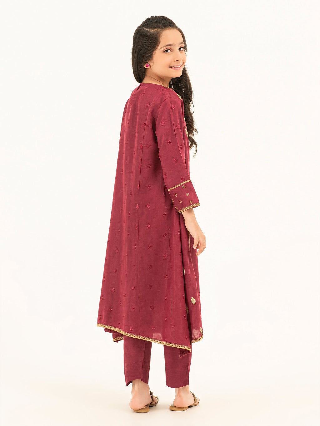 2 Piece Silk Suit-Embroidered (Pret)